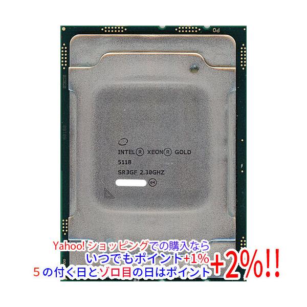【商品名：】Intel Xeon Gold 5118 2.3GHz LGA3647 SR3GF　／　【商品状態：】動作確認済みの中古品です。　／　【検索用キーワード：】≪intel インテル CPU 即納≫ Xeon Gold 5118 バ...