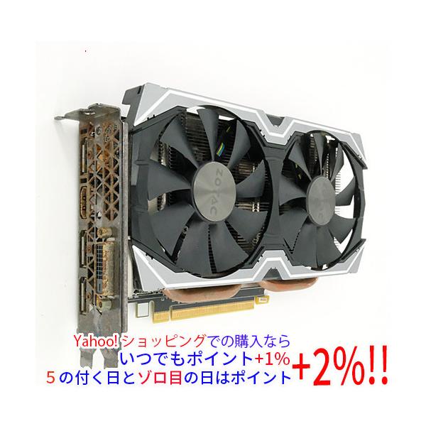 【商品名：】ZOTAC GTX 1060 AMP Edition ブレイドアンドソウル推奨モデル ZT-P10600J-10J 訳あり　／　【商品状態：】動作確認済みの中古品です。／／※本体全体に錆が見られます。／／※中古品ですので、傷、汚...