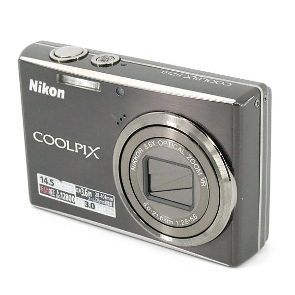 【中古】Nikon製 デジカメ COOLPIX S710 ブラック/1450万画素 液晶画面いたみ [管理:1050027124]