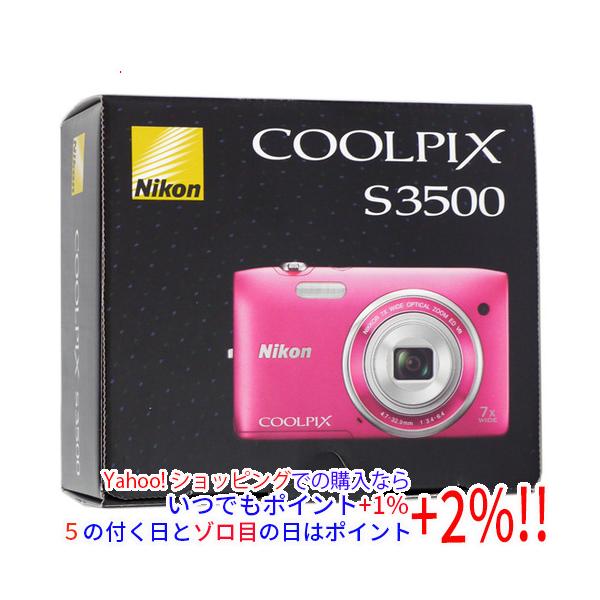 Nikon　デジカメ COOLPIX S3500　ピンク/2005万画素　本体のみ 元箱あり COOLPIX S 【中古】Nikon デジカメ S3500 ピンク/2005万画素 本体のみ