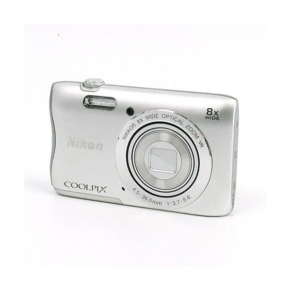 爆買【中古】Nikon デジカメ COOLPIX S3700 シルバー/2005万画素 液晶