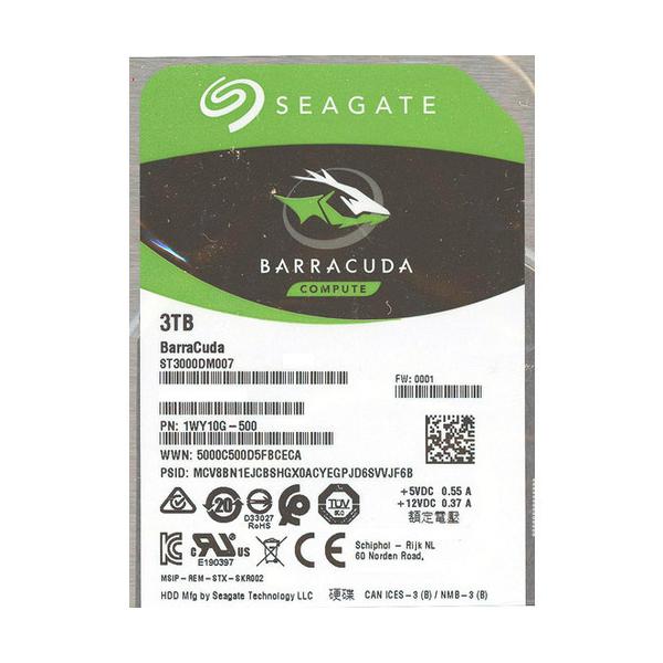 爆買【中古】SEAGATE HDD ST3000DM007 3TB SATA600 300〜400時間以内
