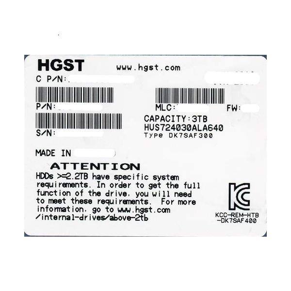HGST 爆買【中古】HGST HDD HUS724030ALA640 3TB SATA600 7200