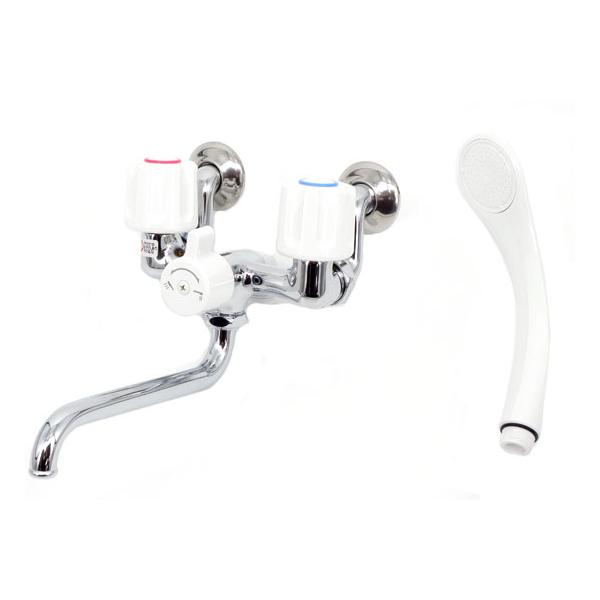 【新品訳あり(箱きず・やぶれ)】 三栄水栓　ツーバルブシャワー混合栓　SK11-W-13 三栄水栓 ツーバルブシャワー混合栓 SK11-W-13 [管理:1100039396
