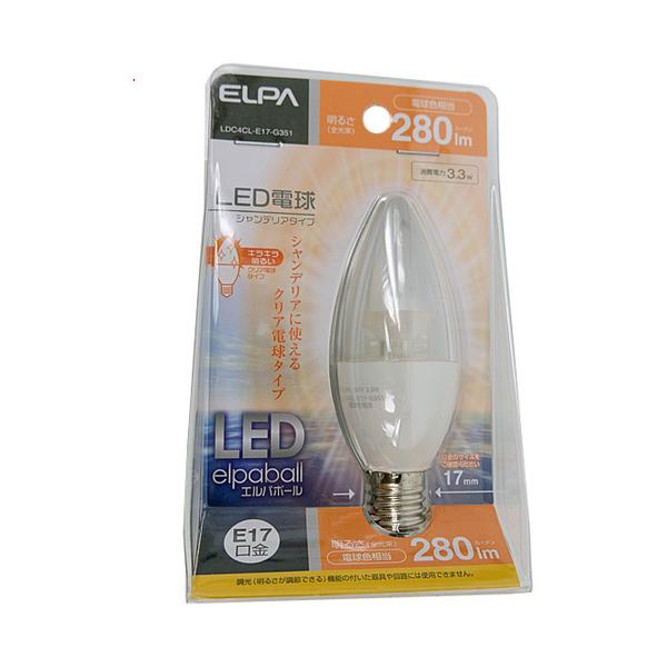 ELPA LED電球 エルパボール LDC4CL-E17-G351 電球色