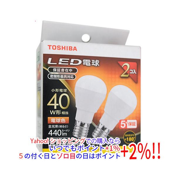 TOSHIBA（東芝） TOSHIBA LED電球 E17口金 電球色 2個入り LDA4L-G