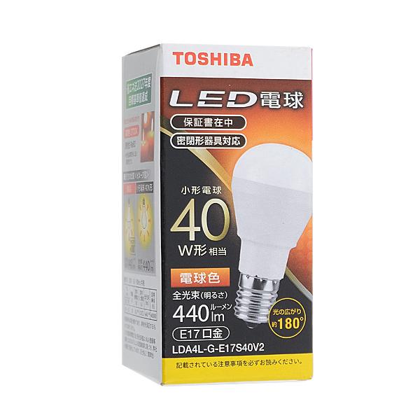 TOSHIBA LED電球 電球色 LDA4L-G-E17S40V2 [管理:1100049475