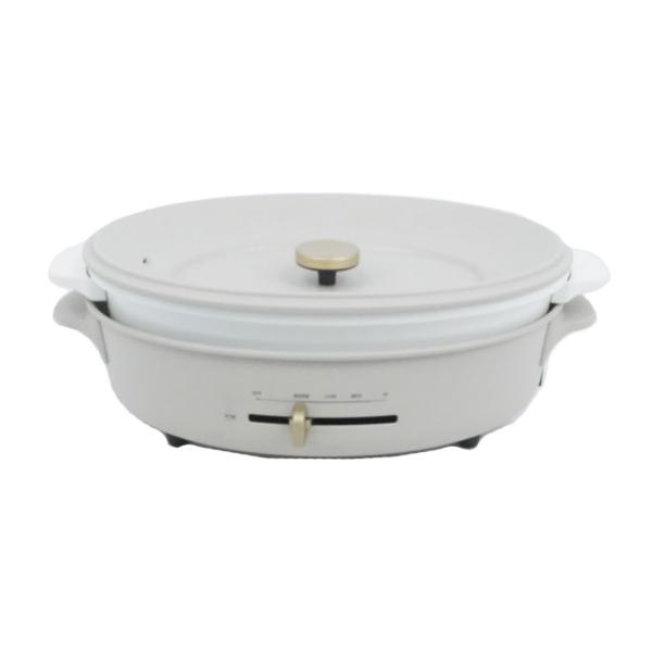 新品 BRUNO　クラッシー　オーバルホットプレート BOE053 グレージュ ≪BRUNO≫Crassy＋ オーバルホットプレート（グレージュ）BOE053