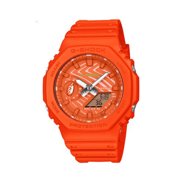 CASIO 腕時計 G-SHOCK 『寿司』テーマモデル オレンジ(サーモン) GA-2100SSH-4AJR
