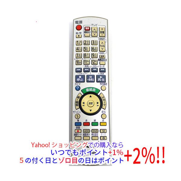 Panasonic ハイビジョンDVDレコーダー用リモコン N2QAYB000349(中古:未使用・未開封) Panasonic（パナソニック） 【中古】Panasonic ハイビジョンDVD