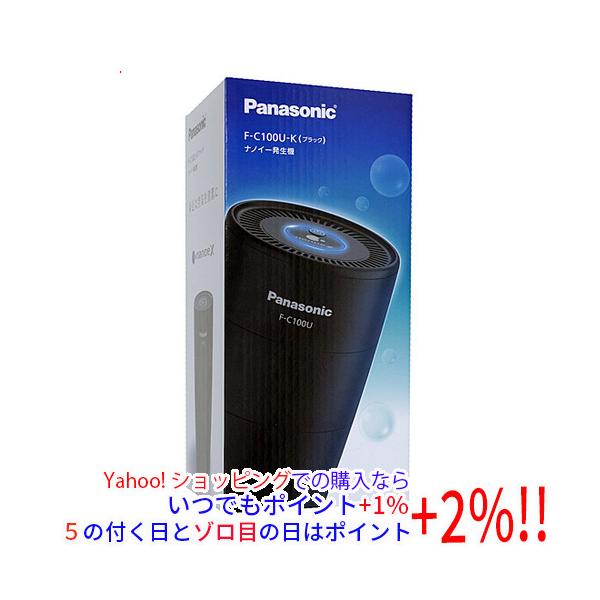 【新品未開封】Panasonic ナノイー発生器 車載用 F-C100U-K ナノイー発生器 車載用 ブラック F-C100U-K [適用畳数：1畳 /PM2.5対応