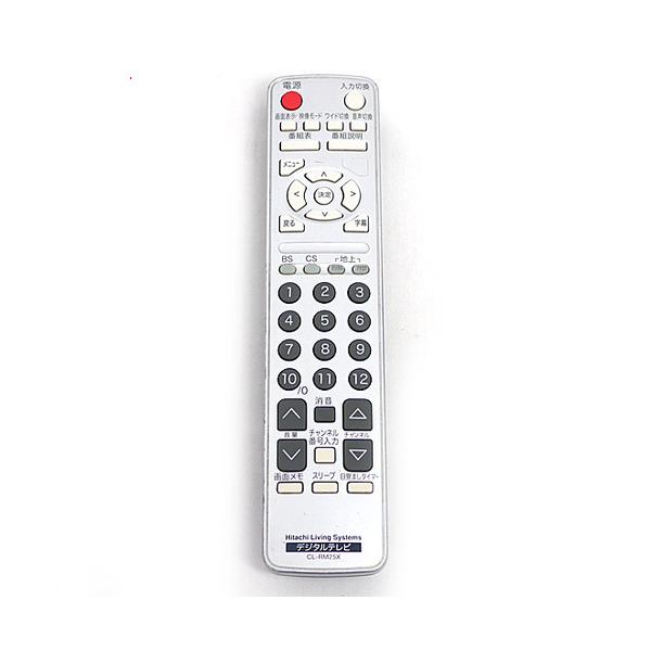 【中古】HITACHI テレビリモコン CL-RM25X 電池カバーなし