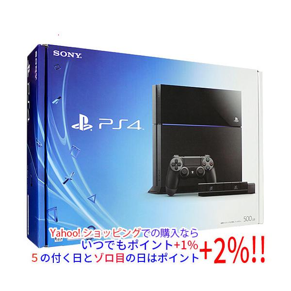 【中古】SONY PS4 PSCamera同梱版 500GB ブラック CUH-1000AA01 コントローラー・カメラなし 元箱あり