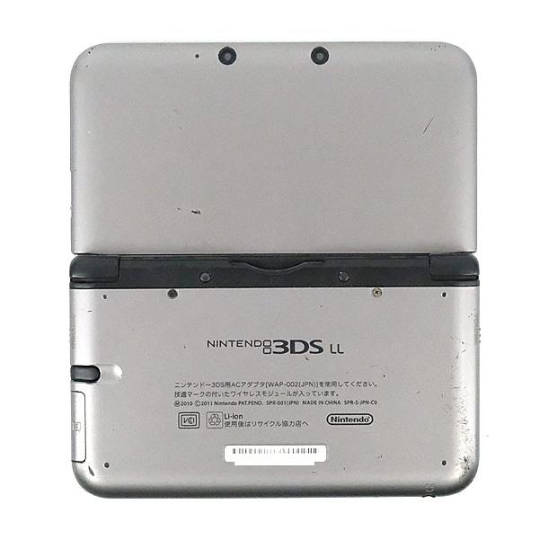 ニンテンドー3DS 【中古】任天堂 LL シルバーXブラック SPR-S