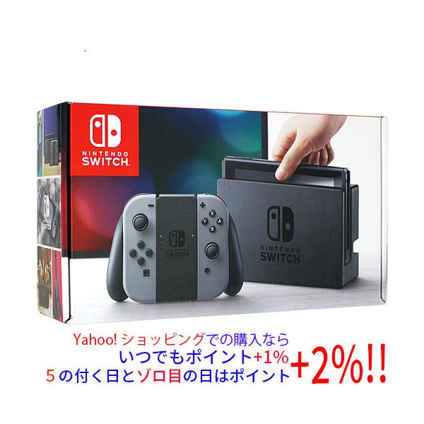 Nintendo Switch グレー 本体　付属品一部未使用 Nintendo Switch 【中古】任天堂 グレー 液晶画面いたみ 元箱あり