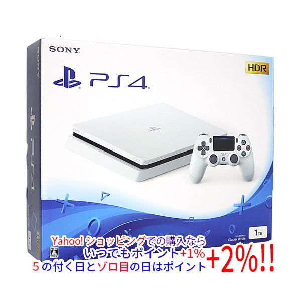 【中古】SONY プレイステーション4 1TB ホワイト CUH-2100BB02 コントローラー・ゴム足なし・本体いたみ 元箱あり