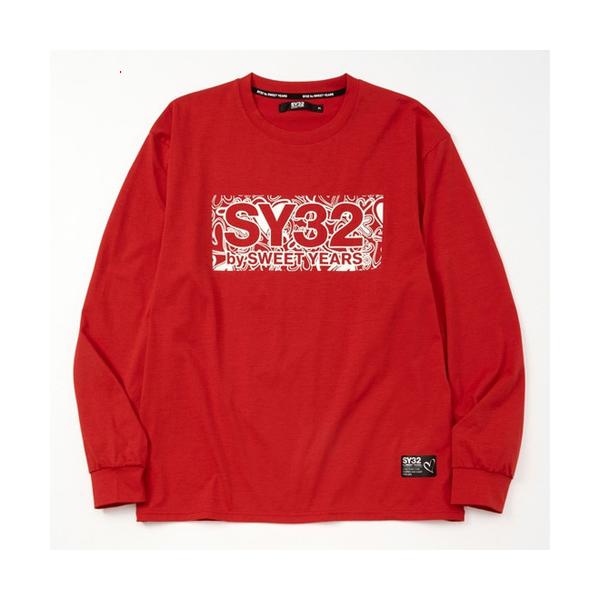 SY32 by SWEET YEARS XLサイズ HEART PATTERN BOX LOGO L/S TEE 11501 
