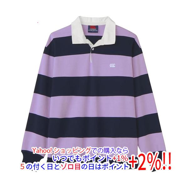 CANTERBURY カンタベリー 3L サイズ ロングスリーブ4インチストライプ ラグビージャージー RA425155 ラベンダー