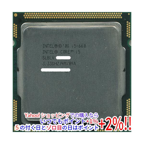 【商品名：】Core i5 660 3.33GHz 4M LGA1156 SLBLV　／　【商品状態：】動作確認済みの中古品です。　／　【検索用キーワード：】≪intel インテル CPU バルク≫ Core i5 660 バルク　／　