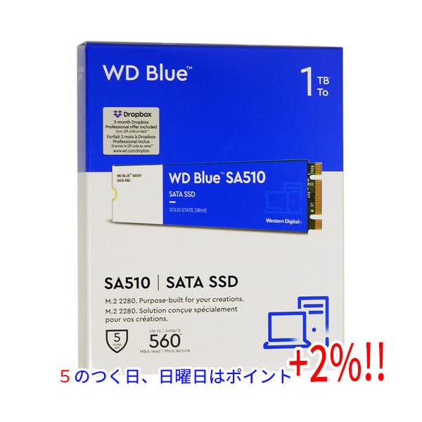 【商品名：】Western Digital製 SSD WD Blue SA510 SATA WDS100T3B0B 1TB　／　【商品状態：】新品　／　【検索用キーワード：】≪即納≫ WD Blue SA510 SATA WDS100T3B...