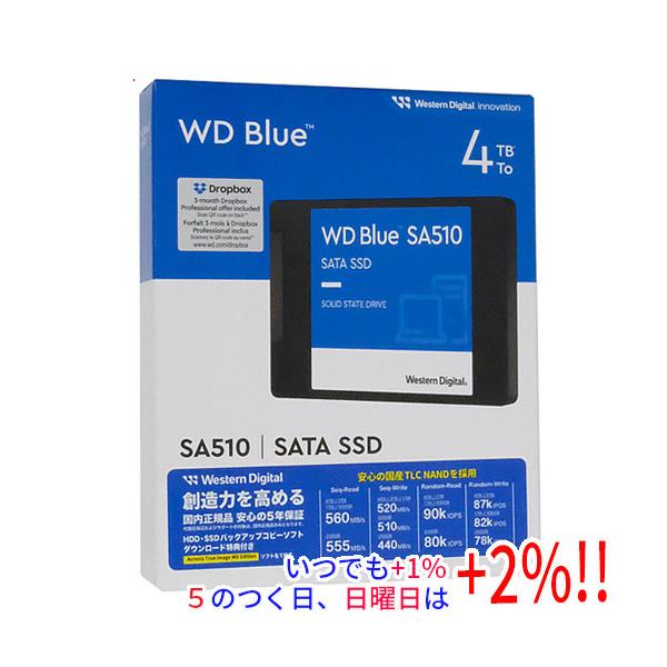 WD Blue Western Digital製 SSD SA510 SATA WDS400T3B0A 4TB