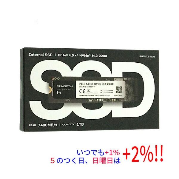 PRINCETON 内蔵型SSD M.2 NVMe対応 PHD-ISM2G4-1T 1TB【いつでも+1％！5のつく日と日曜日は+2%！】　爆買