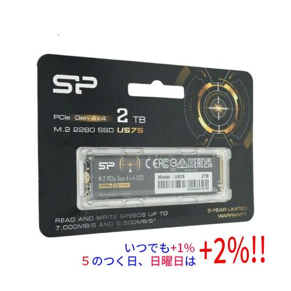 Silicon Power M.2 SSD 2TB PCIe Gen 4x4 US75 SP02KGBP44US7505