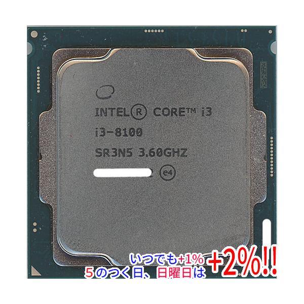 インテル（intel） 【中古】Core i3 8100 3.6GHz 6M LGA1151 65W SR3N5
