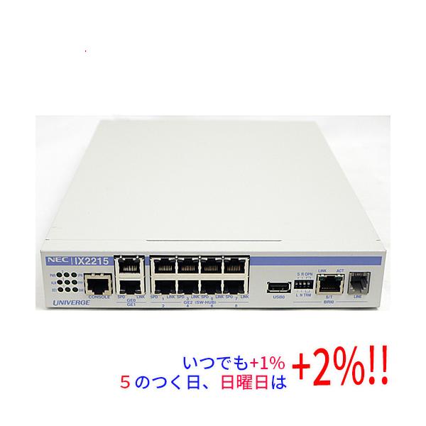 【中古】NEC製 VPN対応高速アクセスルータ UNIVERGE IX2215 BE110711【いつでも+1％！5のつく日と日曜日は+2%！】　爆買