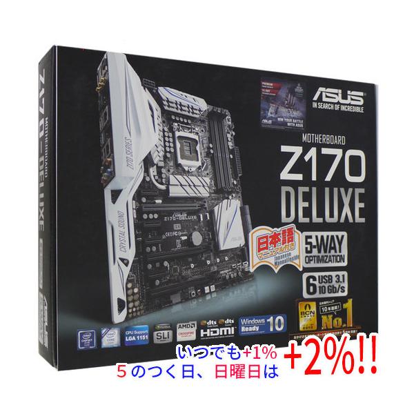 【商品名：】ASUS製 ATXマザーボード Z170-DELUXE LGA1151 元箱あり　／　【商品状態：】動作確認済みの中古品です。／ ／ ※中古品ですので、傷、汚れ等ある場合がございます。／ ご理解の上、ご検討お願いします。　／　【...