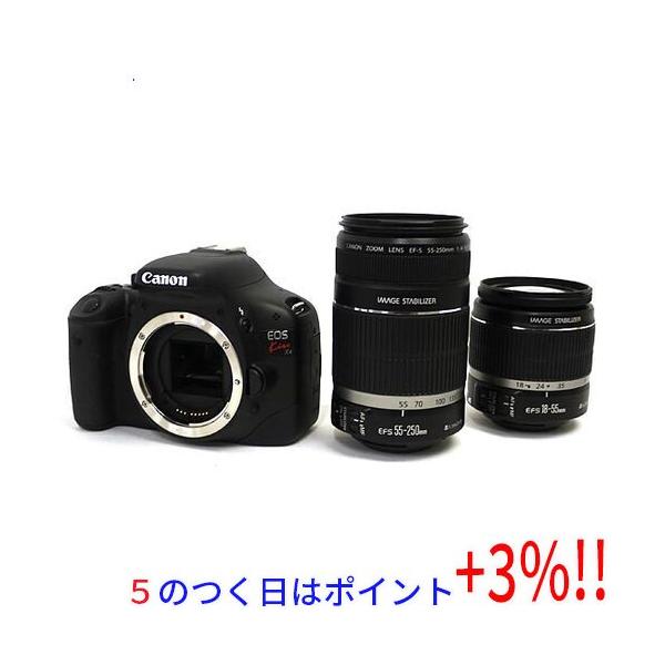 【５のつく日！ゾロ目の日！日曜日はポイント+3％！】【中古】Canon製 EOS Kiss X4 ダブルズームキット