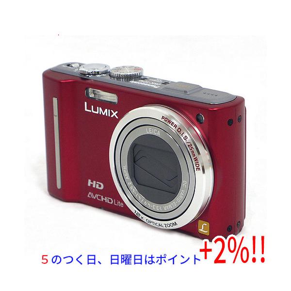 【５のつく日！ゾロ目の日！日曜日はポイント+3％！】【中古】Panasonic LUMIX DMC-TZ10 レッド/1210万画素 液晶画面いたみ 元箱あり