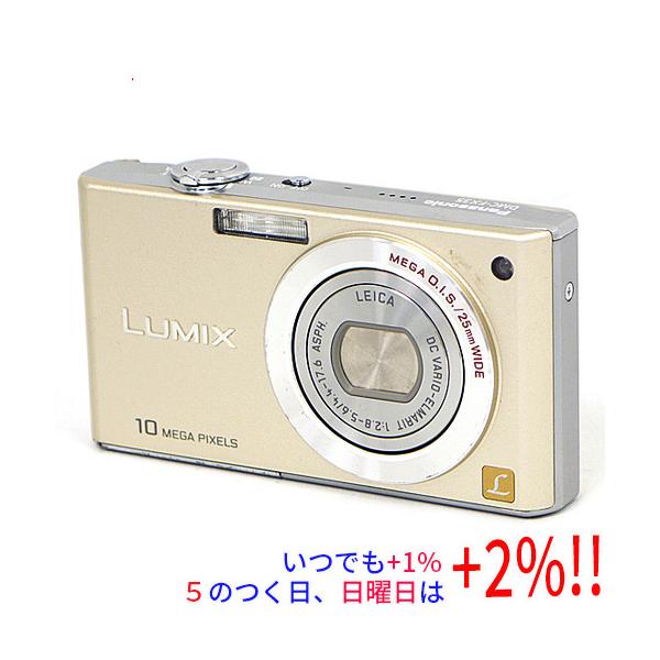 【商品名：】Panasonic LUMIX DMC-FX35-N ゴールド/1010万画素 液晶画面いたみ　／　【商品状態：】動作確認済の中古品です。／／※液晶画面に黄ばみが見られます。／／※中古品ですので、傷、汚れ等がございます。／ご理解...