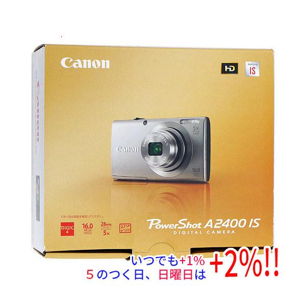 PowerShot 【中古】Canon製 A2400 IS シルバー 1600万画素 展示品