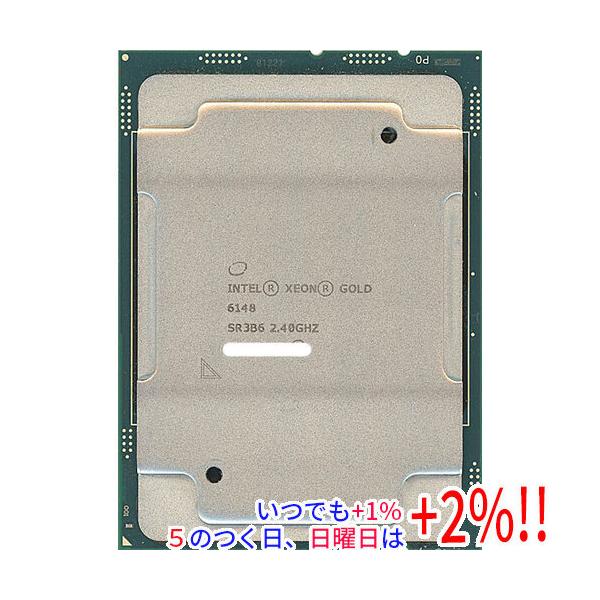 【商品名：】Xeon Gold 6148 2.4GHz 150W LGA3647 SR3B6　／　【商品状態：】動作確認済みの中古品です。／ ／ ※中古品ですので、傷、汚れ等ある場合がございます。／ ご理解の上、ご検討お願いします。　／　【...