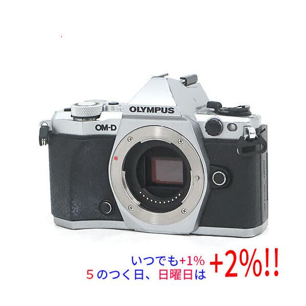 【商品名：】OLYMPUS 一眼レフ OM-D E-M5 Mark II ボディ シルバー モードダイヤルなし　／　【商品状態：】動作確認済みの中古品です。／／※モードダイヤルはありません。／ ／ ※中古品ですので、傷、汚れ等ある場合がござ...