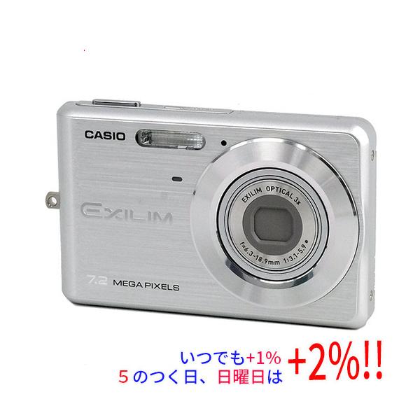 EXILIM ZOOM 【中古】CASIO製 EX-Z77 シルバー 720万画素 液晶画面