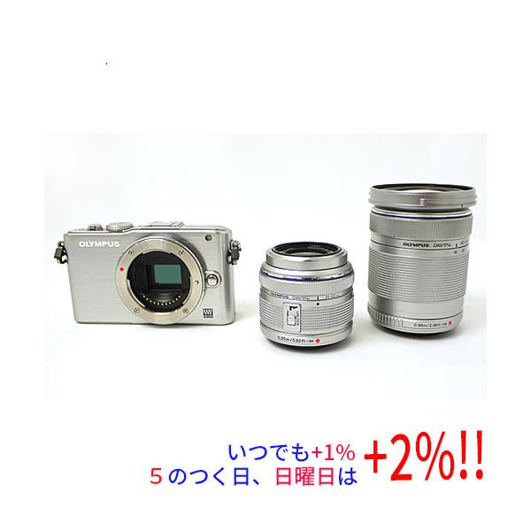 OLYMPUS PEN 【中古】OLYMPUS マイクロ一眼 E-PL3 ダブルズームキット