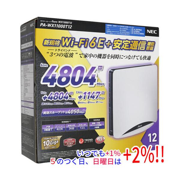 中古】NEC 無線LANルーター Aterm WX11000T12 PA-WX11000T12 元箱あり