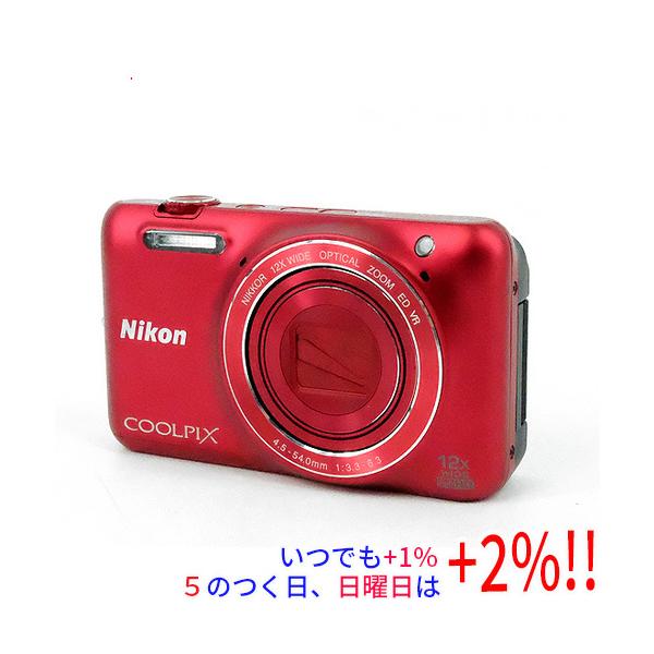 COOLPIX S 【中古】Nikon デジカメ S6600 レッド/1602万画素【いつでも