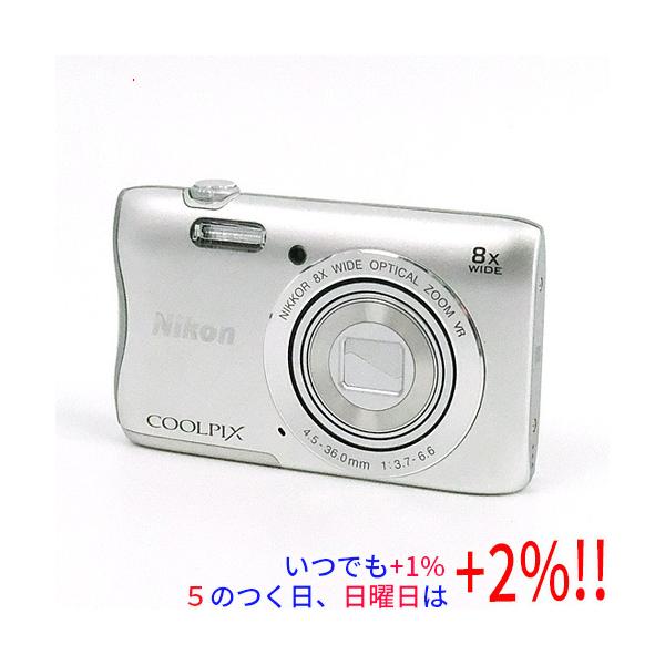 中古】Nikon デジカメ COOLPIX S3700 シルバー/2005万画素 液晶画面