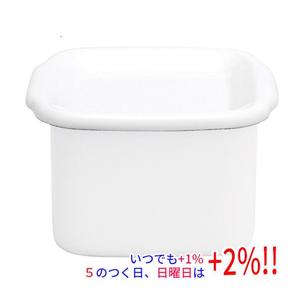 他サイト： 野田琺瑯 保存容器 ホワイトシリーズ スクウェア 琺瑯蓋付 Mサイズ WSH-Mの商品画像