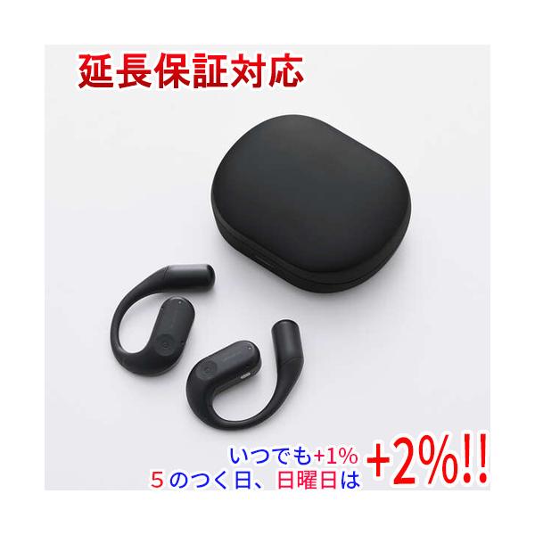 ELECOM　オープンイヤー型ワイヤレスヘッドホン　LBT-OWS02BK　カーボンブラック ELECOM（エレコム） オープンイヤー型ワイヤレスヘッドホン LBT