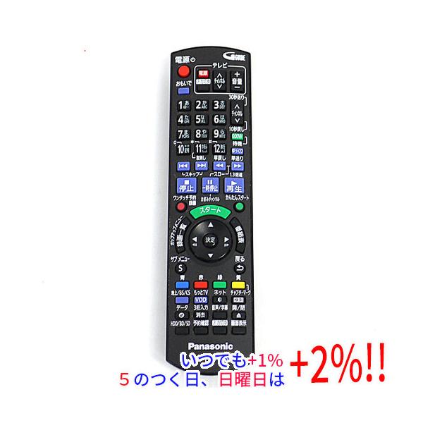 【商品名：】Panasonic ブルーレイディスクレコーダー用リモコン N2QAYB000918　／　【商品状態：】動作確認済みの中古品です。／ ／ ※中古品ですので、傷、汚れ等ある場合がございます。／ ご理解の上、ご検討お願いします。　／...