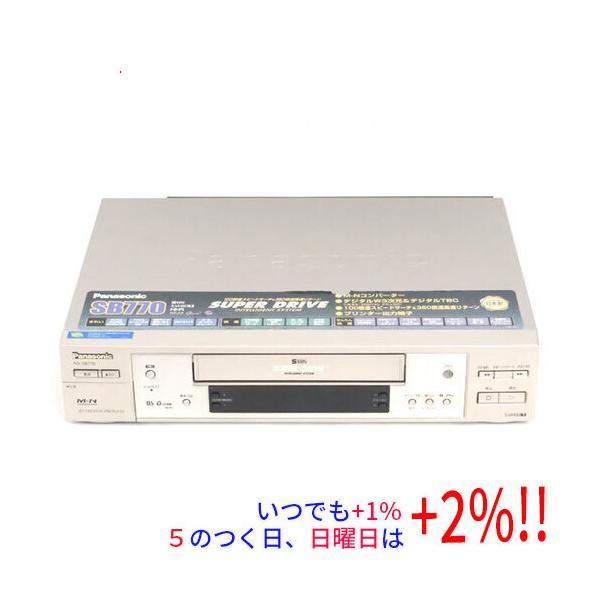【商品名：】Panasonic S-VHS ビデオデッキ NV-SB770　／　【商品状態：】動作確認済の中古品です。／ ／ ※中古品ですので、傷、汚れ等ある場合がございます。ご理解の上、ご検討お願いします。　／　【検索用キーワード：】≪パ...