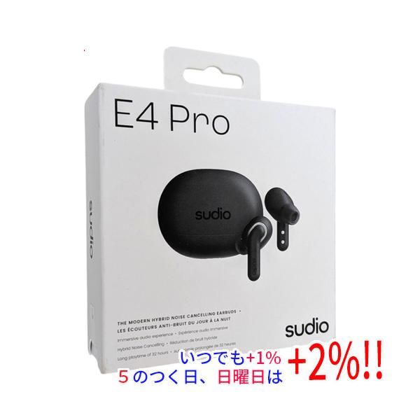 Sudio ワイヤレスイヤホン E4 Pro SD-4001 ミッドナイトブラック 未
