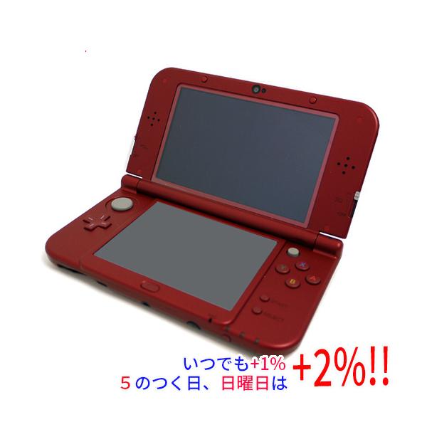 中古】任天堂 Newニンテンドー3DS LL メタリックレッド 本体いたみ 元