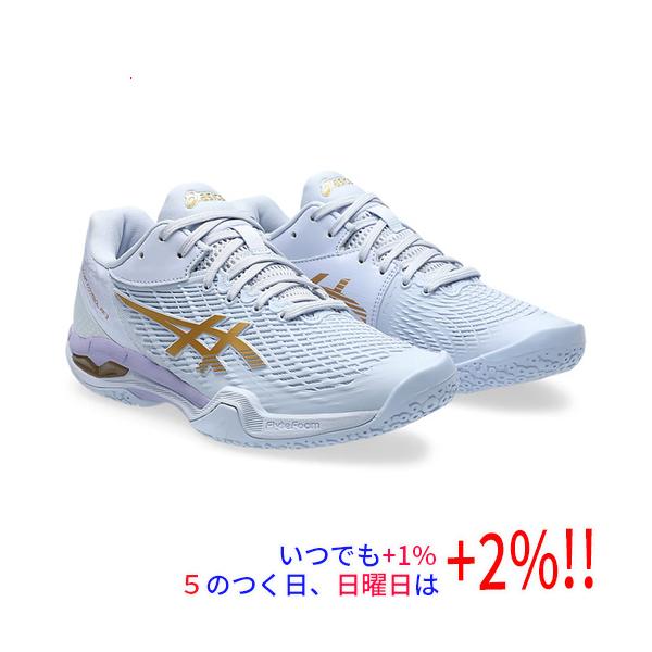 【商品名：】asics アシックス 23.0cm バドミントンシューズ レディース COURT CONTROL FF 3 1072A089 ブルー フェード/シャンパン　／　【商品状態：】新品　／　【検索用キーワード：】≪即納≫ 23.0c...