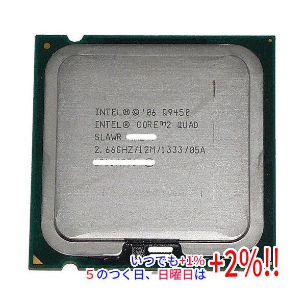 【商品名：】Core 2 Quad Q9450 2.66GHz FSB1333MHz LGA775 45nm SLAWR　／　【商品状態：】動作確認済みの中古品です。。　／　【検索用キーワード：】≪intel インテル Core2 クアッド...