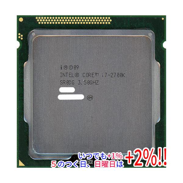 【商品名：】Core i7 2700K 3.5GHz LGA1155 SR0DG　／　【商品状態：】動作確認済みの中古品です。／／※外箱なし　／　【検索用キーワード：】≪intel インテル CPU バルク≫ Core i7 2700K バ...